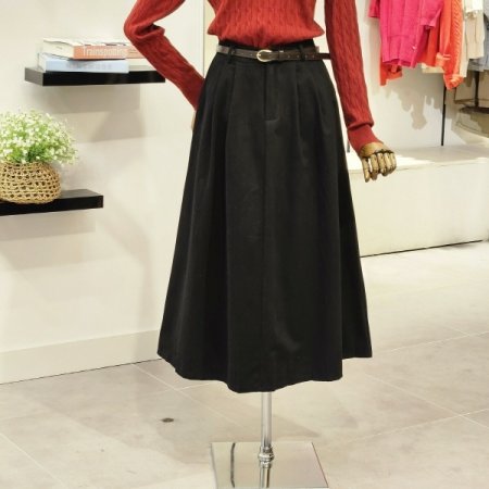 마티하 플레어 벨트 스커트