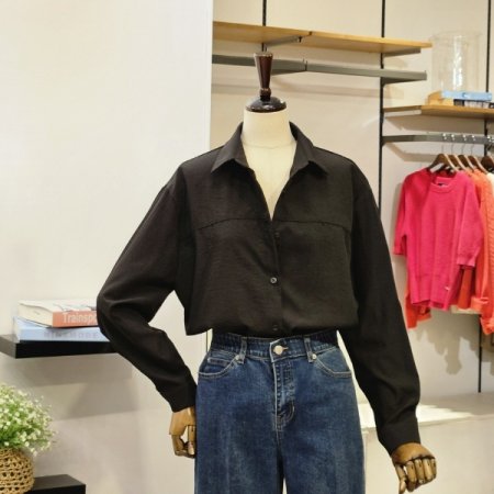 리튼 뒷 꼬임 블라우스