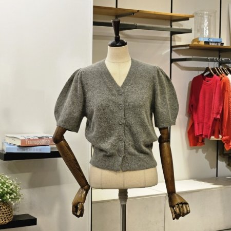 앙고라 V넥 가디건