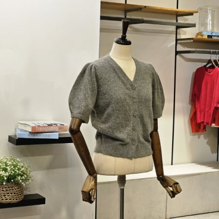 앙고라 V넥 가디건