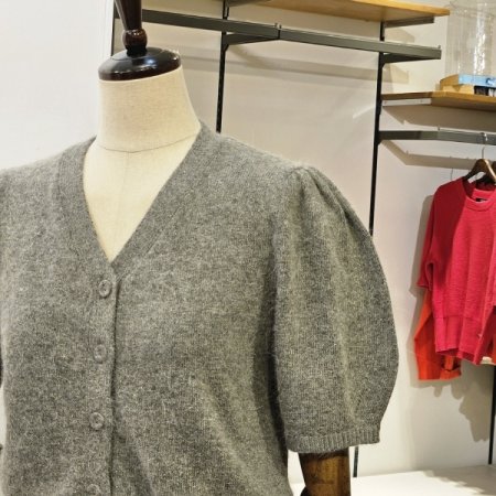 앙고라 V넥 가디건