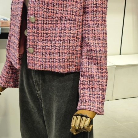 트위드 라운드 자켓