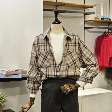 일로니 체크 남방