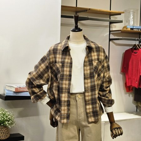 네인오니 체크 남방