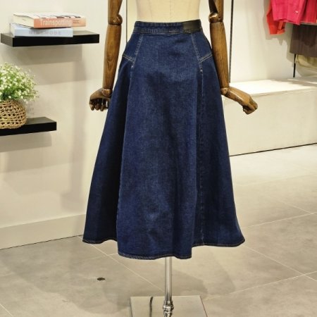 플레어 데님 스커트