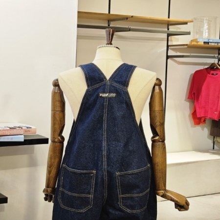 포켓 데님 롱 오버롤