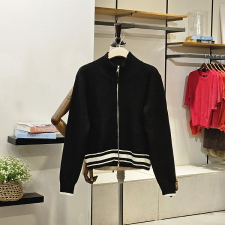 레터링 집업 가디건