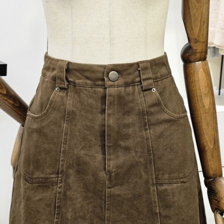 피치 기모 미니 스커트