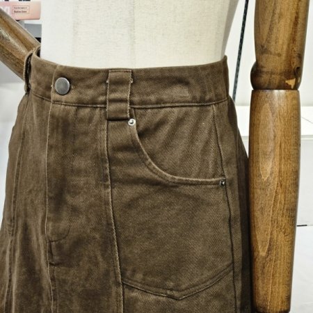 피치 기모 미니 스커트