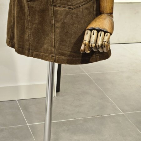 피치 기모 미니 스커트