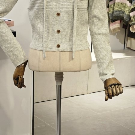 슈팅 골지 니트