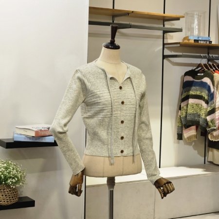 슈팅 골지 니트