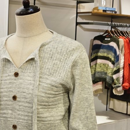 슈팅 골지 니트