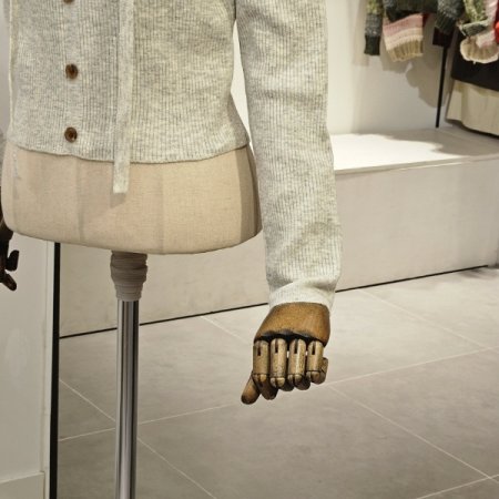 슈팅 골지 니트