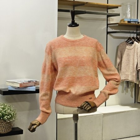 울 블렌드 스트라이프 니트