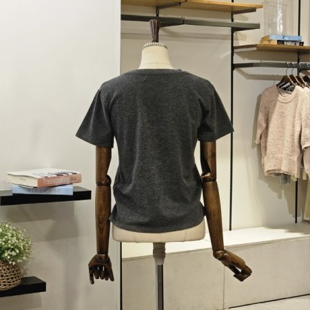 피치 기모 반팔 티셔츠