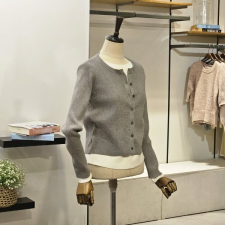 레이어드 니트 가디건