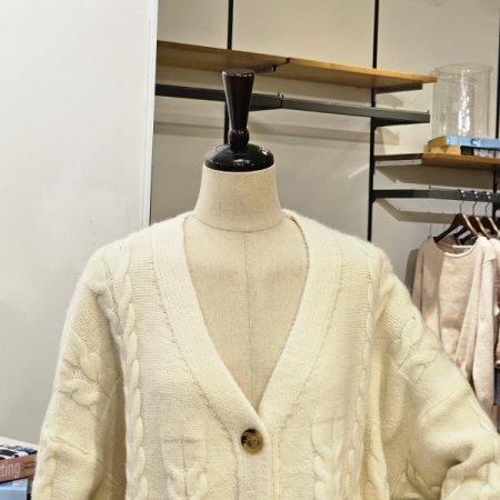 꽈배기 니트 가디건