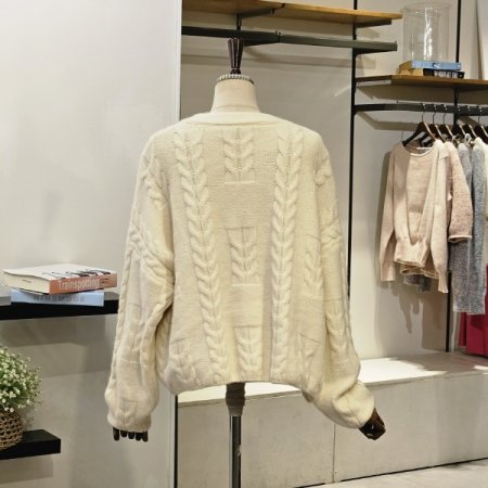 꽈배기 니트 가디건