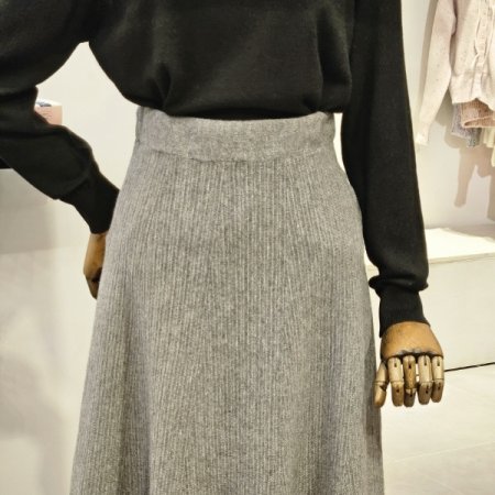 밴딩 롱 니트 스커트