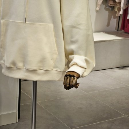 박시 나염 후드 티셔츠