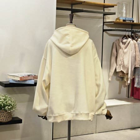 박시 나염 후드 티셔츠