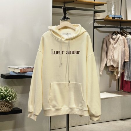 박시 나염 후드 티셔츠