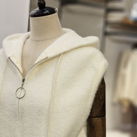 오링버클 퍼 후드 조끼