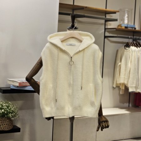 오링버클 퍼 후드 조끼