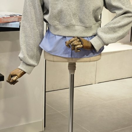 레빌 셔츠 배색 맨투맨