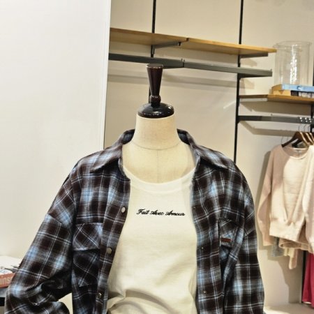 체크 박시 셔츠