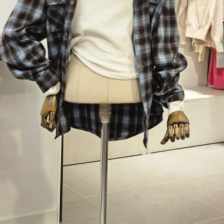 체크 박시 셔츠