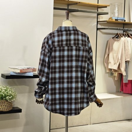 체크 박시 셔츠