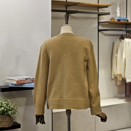 자수 브이넥 니트 가디건