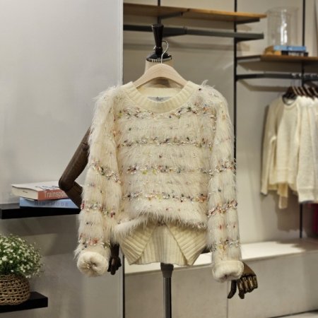 헤어리 퍼 니트