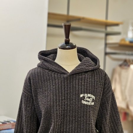 에듀 벨벳 후드 티셔츠