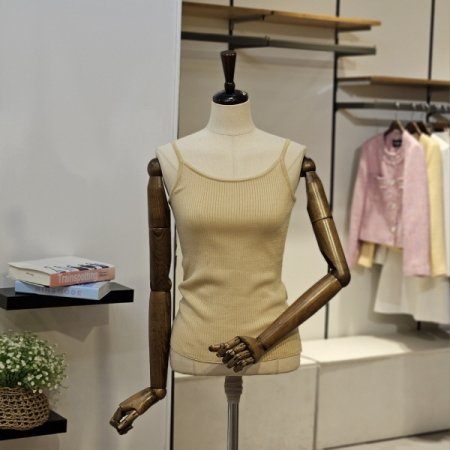 금속 장식 골지 탑니트