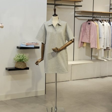 피케 반팔 원피스