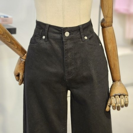 코인포켓 와이드 데님 팬츠