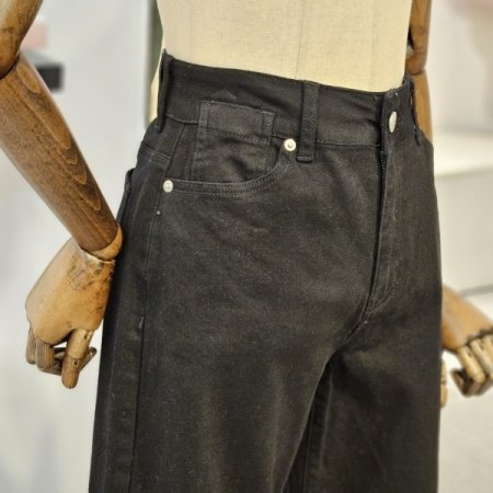 코인포켓 와이드 데님 팬츠