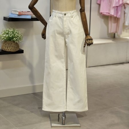 코인포켓 와이드 데님 팬츠