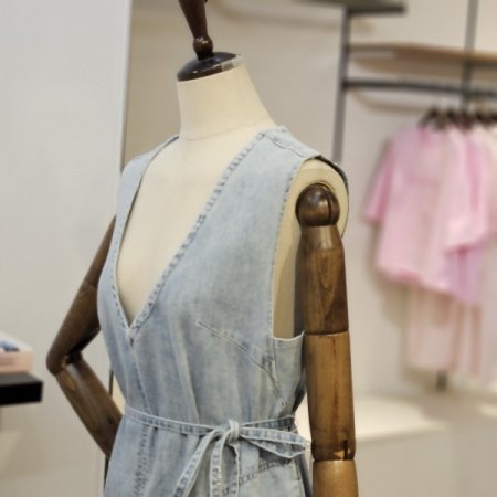 데님 롱 원피스