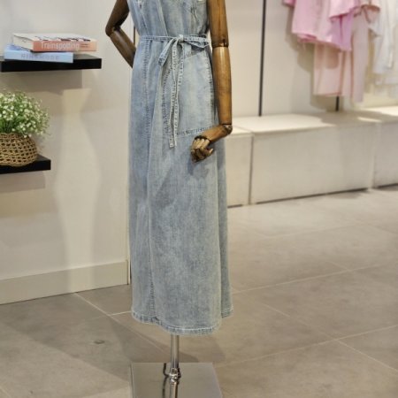 데님 롱 원피스