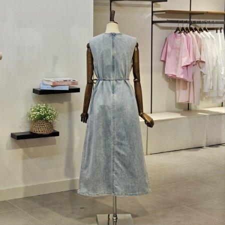 데님 롱 원피스