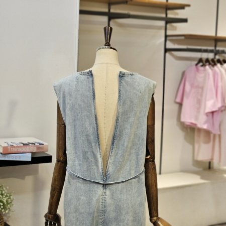 데님 롱 원피스