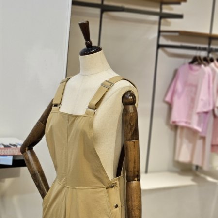 슬릿 오버롤 원피스