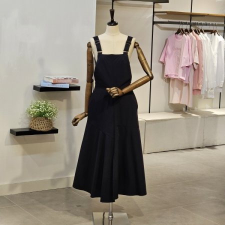 슬릿 오버롤 원피스