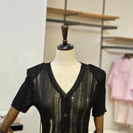 어깨패드 반팔 가디건