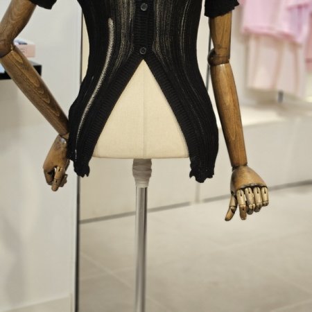 어깨패드 반팔 가디건