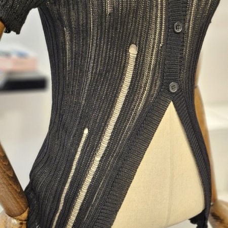 어깨패드 반팔 가디건